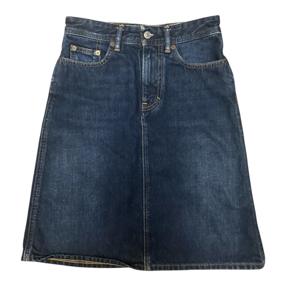 Acne Studios Bla Konst Shadow Denim A-Line Skirt size 24 (XS) Above Knee Preppy